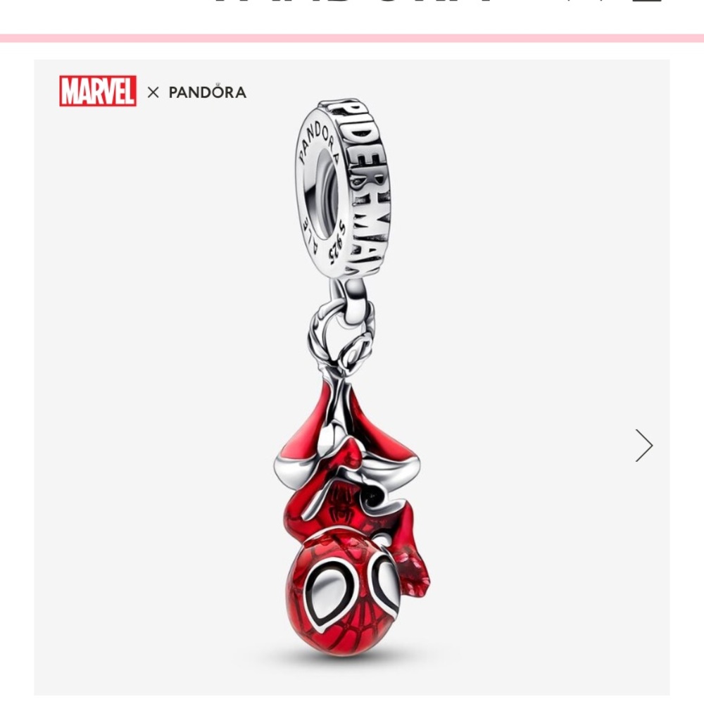 Pandora Marvel Spider-Man Charm